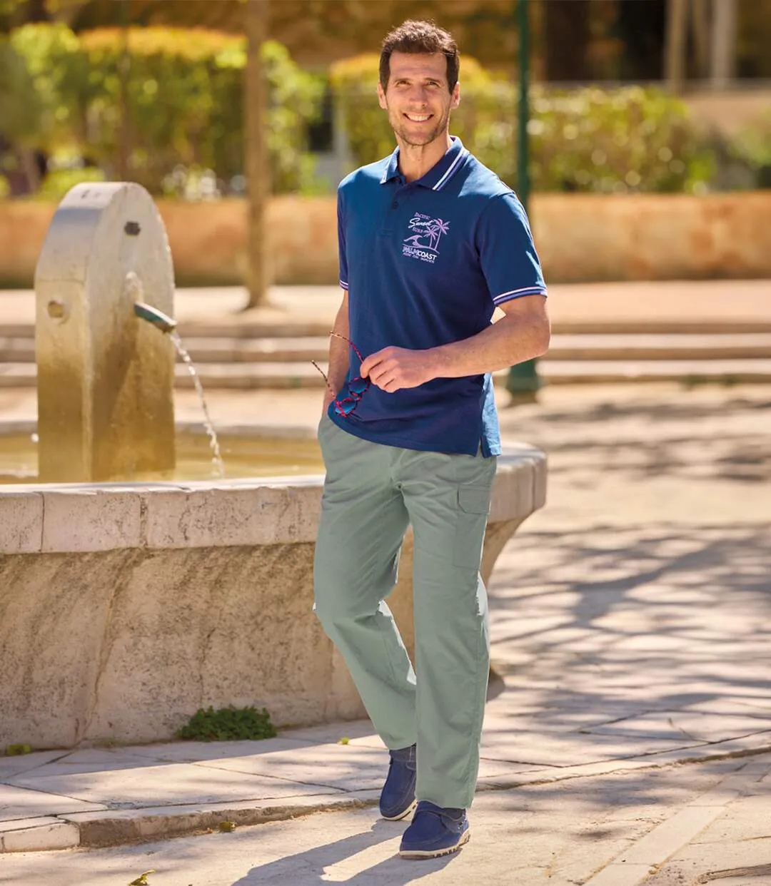 Pack of 2 Men's Pacific Piqué Polo Shirts - Navy Purple-5