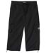 Men's Black Cropped Cargo Trousers