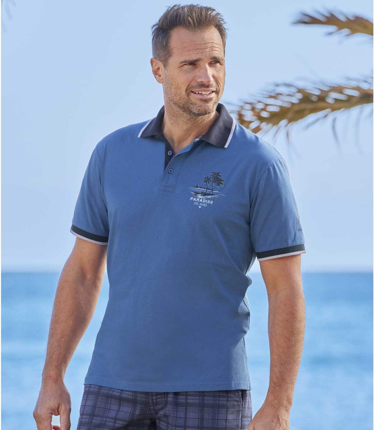 Pack of 2 Men's Polo Shirts - Blue Navy Atlas For Men
