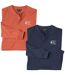 Lot de 2 Tee-shirts Col Boutonné-1