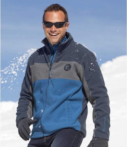 Men's Jasper Polar Fleece Jacket - Grey Blue