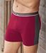 Pack of 2 Men's Stretchy Boxer Shorts - Anthracite Burgundy 