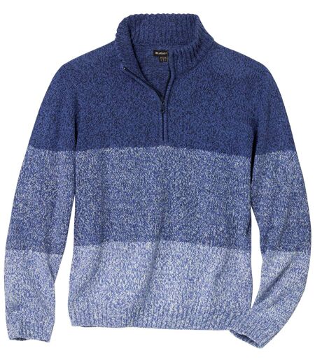 Tricot en maille moulinée homme - bleu