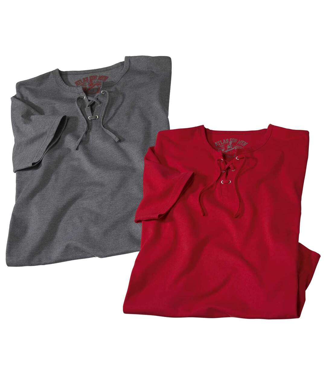 Set van 2 Holiday T-shirts met veterkraag-2