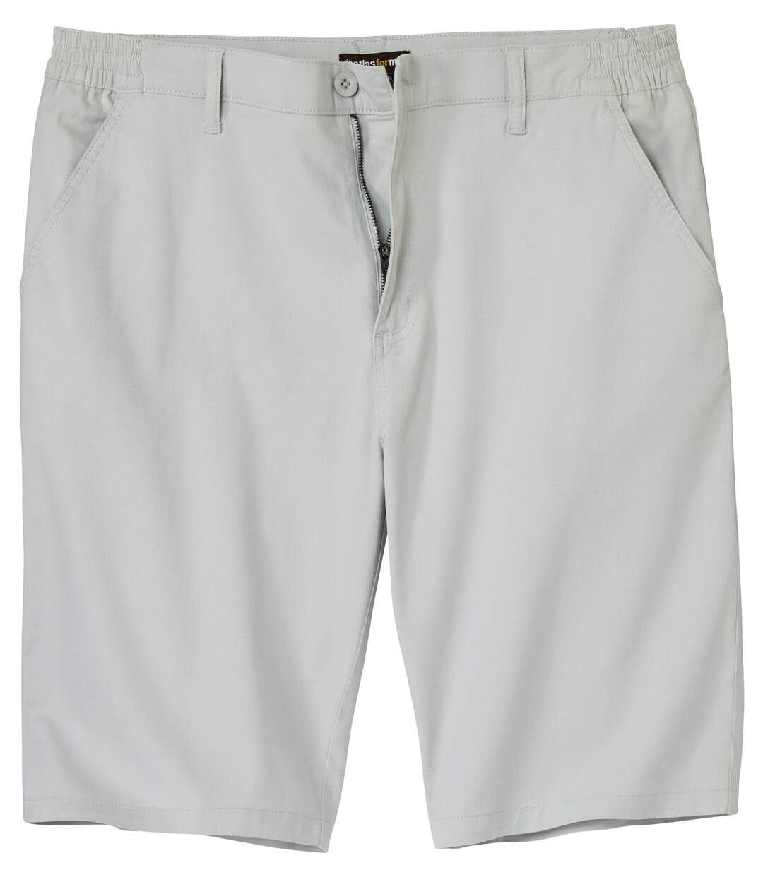 Bermuda Chino Coton Stretch Gris 