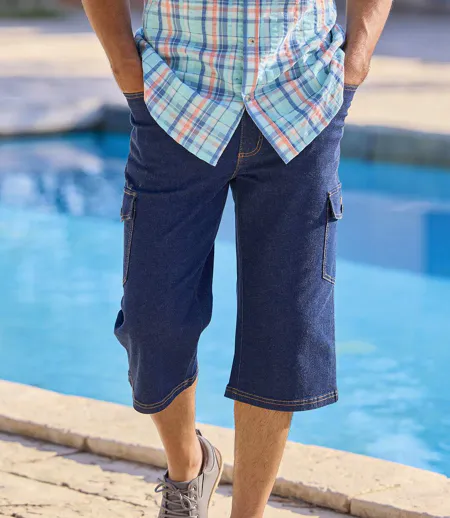 Lot de 2 Pantacourts Cargo en Jean