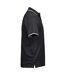 Mens Luxury Stripe Polo Shirt Black White Tee Jays-3