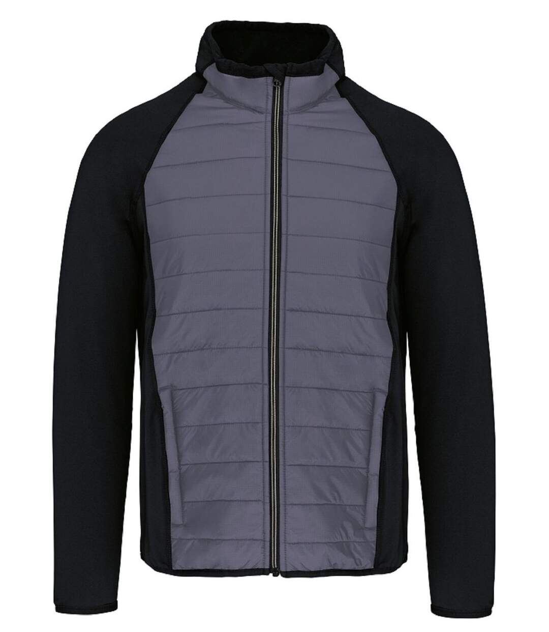 Veste sport bi-matière - Unisexe - PA233 - gris sporty foncé et noir