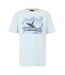 Mens Whale Cotton T-shirt Blue Boss-2