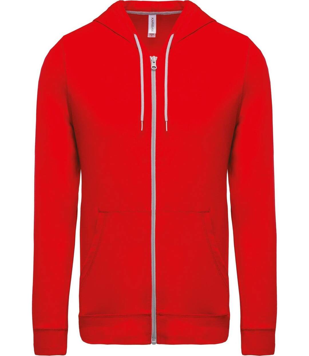 Veste zip intégral à capuche - Homme - K438 - rouge