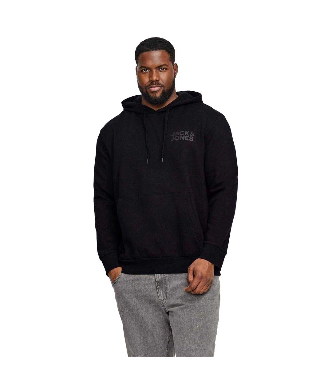 Sweat À Capuche Motif/style Logo Homme Noir Jack And Jones-2