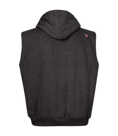 Duke Mens Blake Kingsize Sleeveless Hoody (Charcoal Melange) - UTDC194