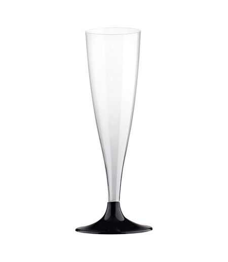 Lot de 6 Flûtes à Champagne Réutilisable Plastique 14cl Noir