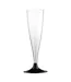 Lot de 6 Flûtes à Champagne Réutilisable Plastique 14cl Noir-2