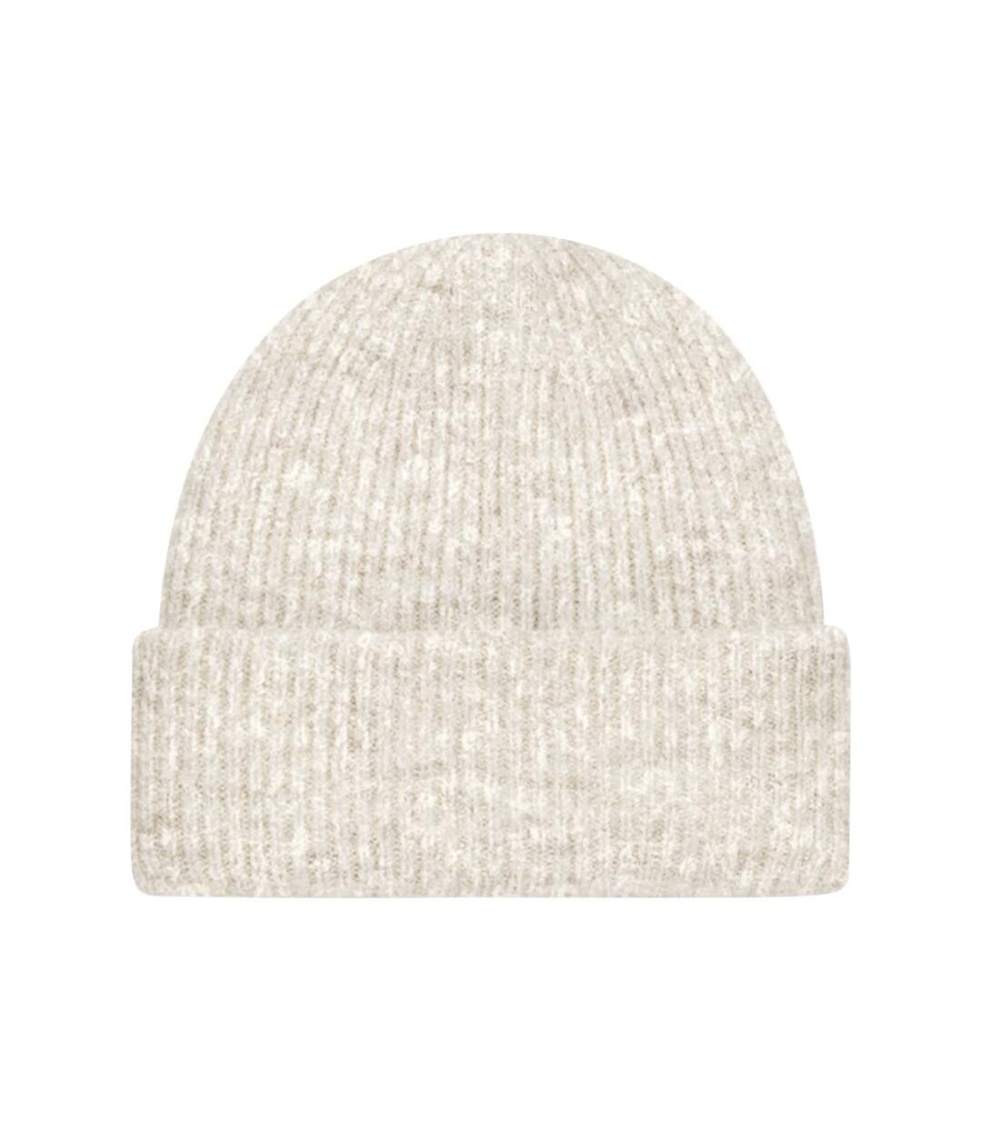 Cosy ribbed marl beanie almond Beechfield-2