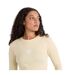 Umbro Womens/Ladies Long-Sleeved Crop Top (Biscotti/White) - UTUO1644
