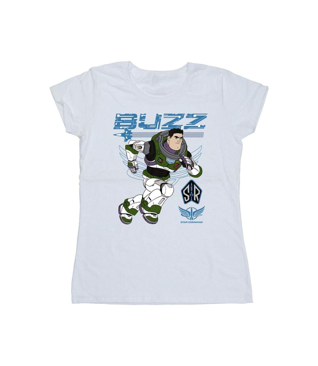 Disney T-shirt en coton Femme/Ladies Lightyear Buzz Run To Action (Blanc) - UTBI29144-1