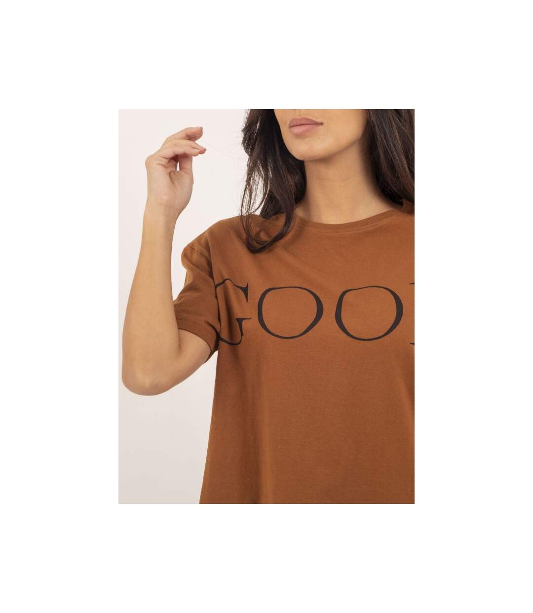 T-shirt col rond coton message FROM - Dona X Lisa-3