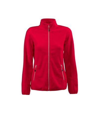 Womens/ladies Rocket Fleece Jacket Red Printer RED