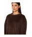 Womens/ladies Borg Jumper Dress Chocolate Missy Empire-4