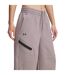 Womens/ladies Fleece Open Hem Joggers Grey Under Armour-4