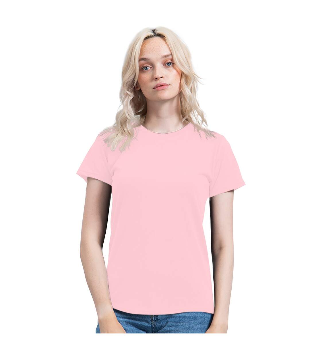 Womens/ladies essential t-shirt pastel pink Mantis