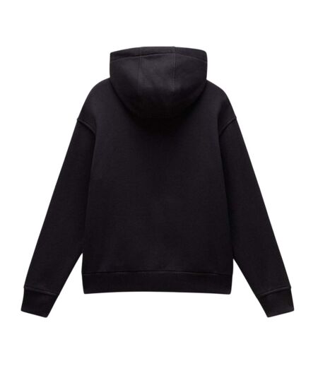 Sweat À Capuche Motif/style Logo Rectangulaire Femme Noir Napapijri