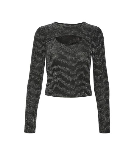 T-Shirt manches longues noir femme vero moda lucy