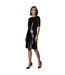 Womens/ladies Sequin Polyester Shift Dress Black Print Boss-3