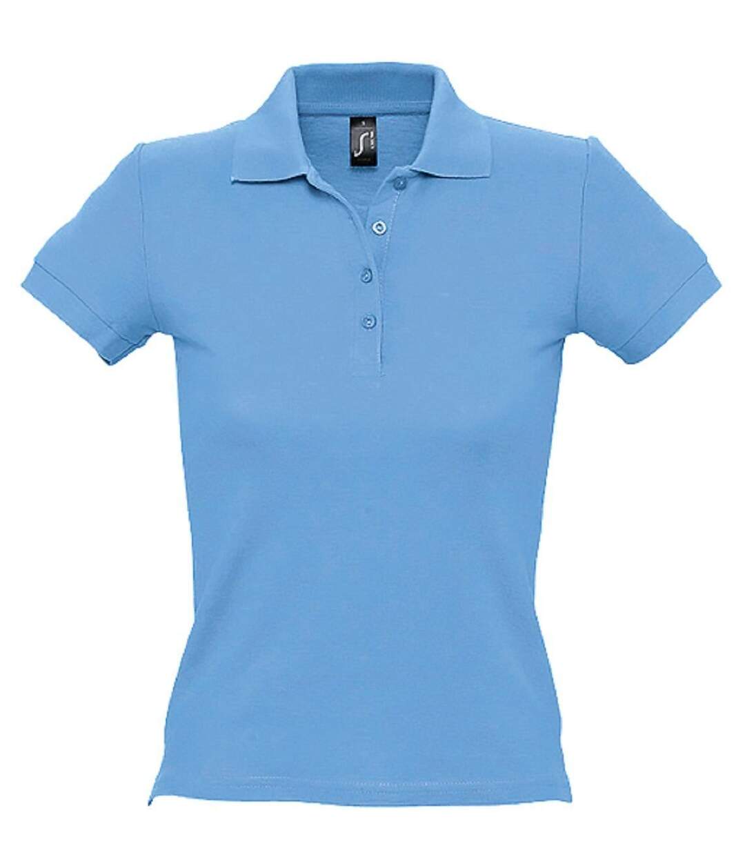 Polo manches courtes - Femme - 11310 - bleu ciel-1