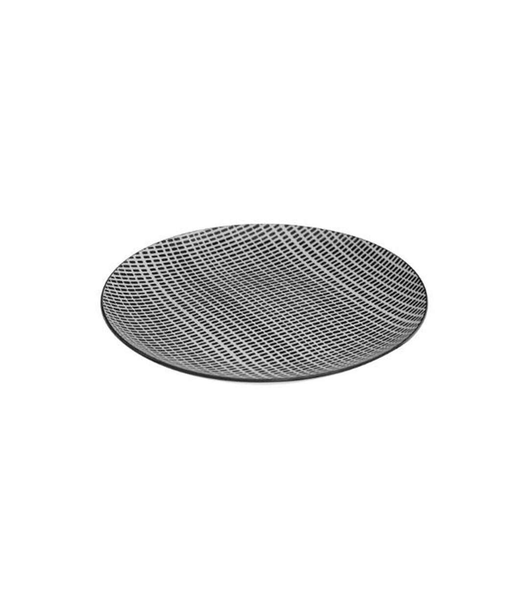 Lot de 6 Assiettes Plates Bohemia Square 26cm Noir-2