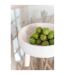 Coupelle sur Trépied en Bois Jenny 28cm Blanc-2