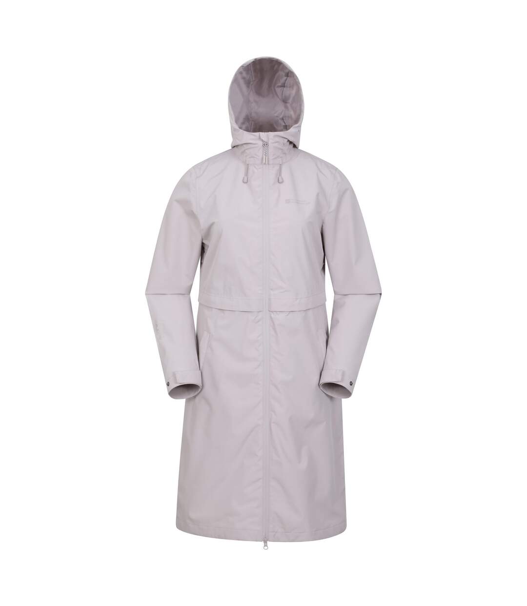 Womens/ladies Hilltop Extra Long Waterproof Jacket Light Beige Mountain Warehouse-1