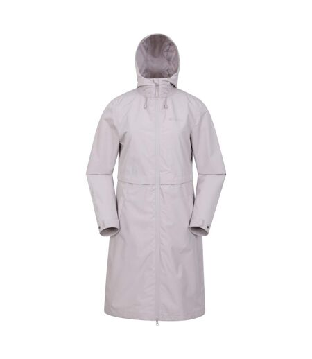 Womens/ladies Hilltop Extra Long Waterproof Jacket Light Beige Mountain Warehouse
