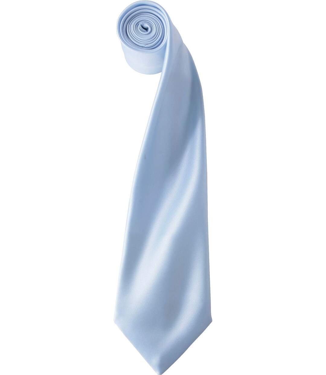 Cravate satin unie - PR750 - bleu clair-2