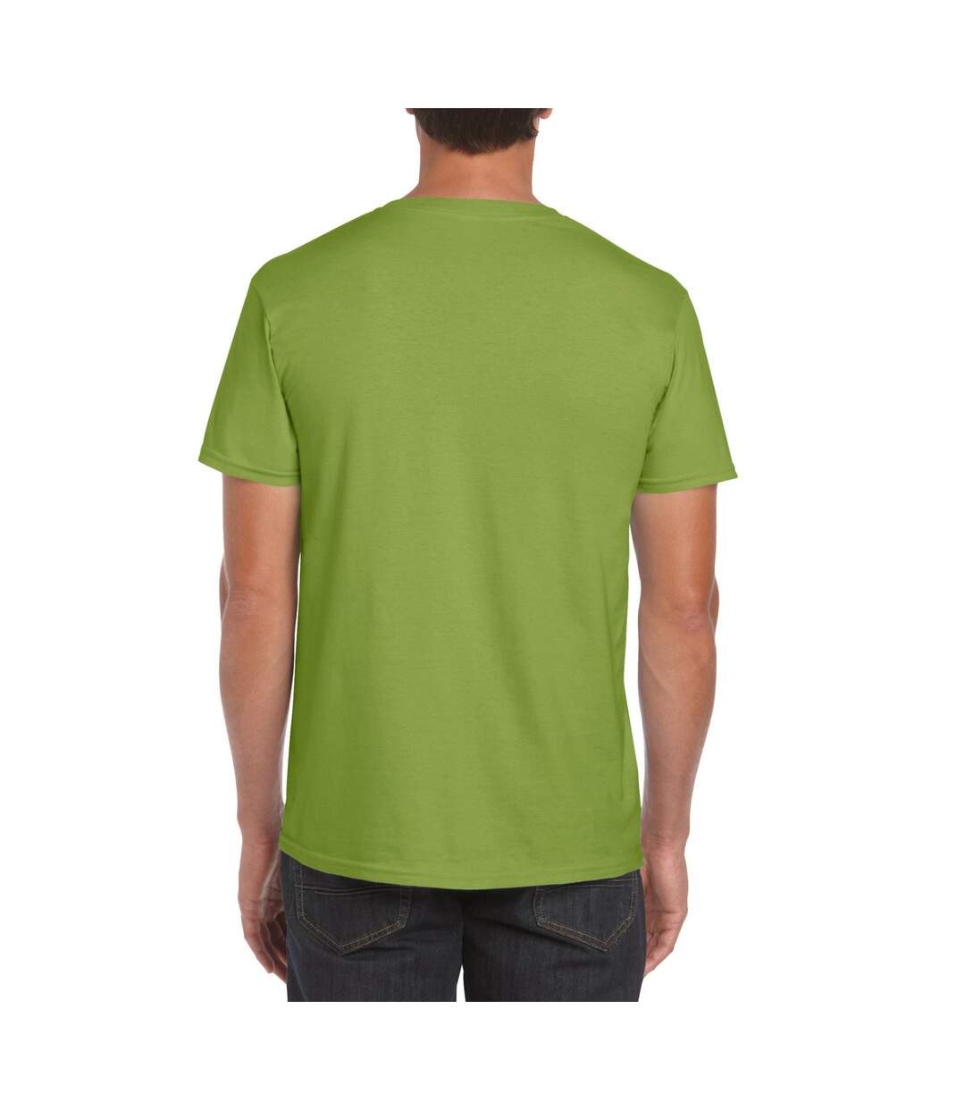 Mens soft style ringspun t shirt kiwi Gildan-2