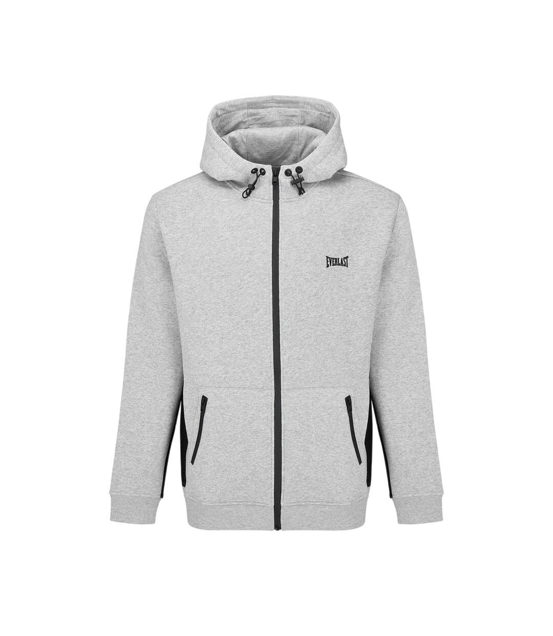 Mens Premium Full Zip Hoodie Grey Marl Everlast-2