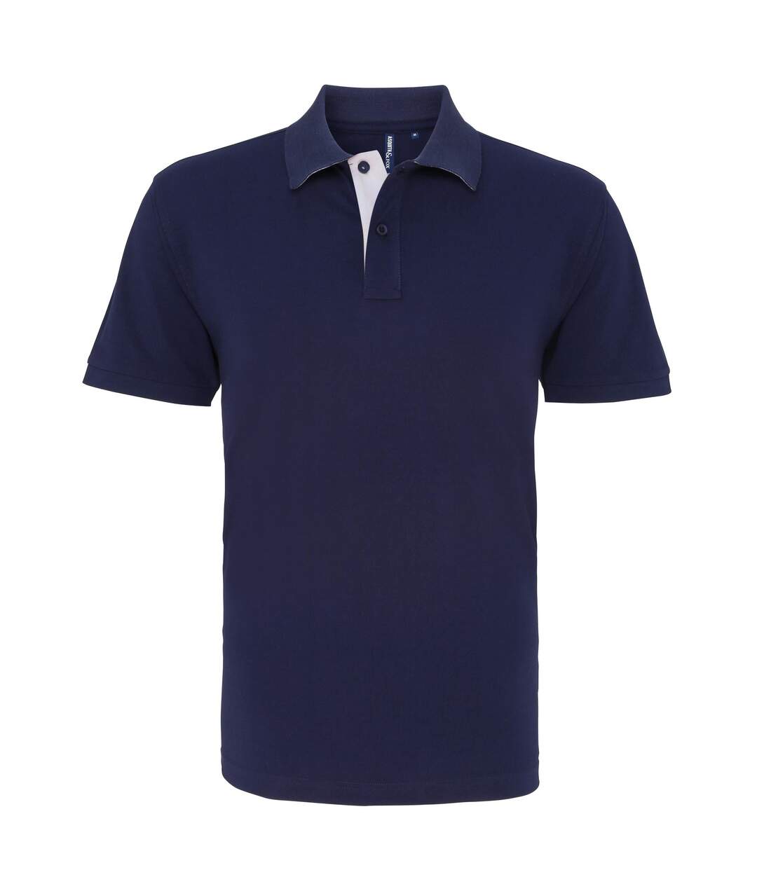 Polo classique homme bleu marine/blanc Asquith & Fox-2