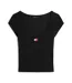 T-shirt Motif/style Logo Brodé Femme Noir Tommy Jeans-2