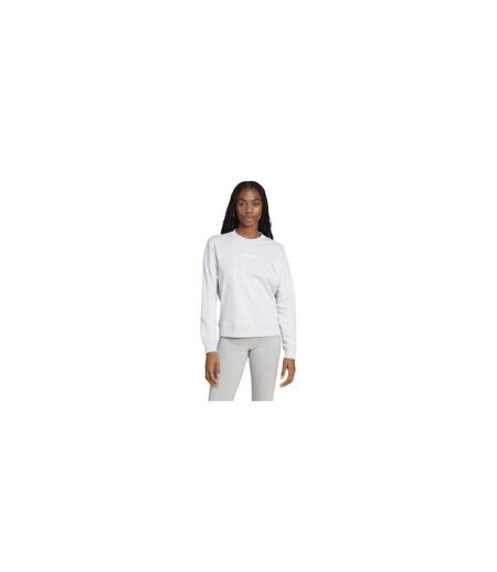 Womens/ladies Woodmark Logo Sweatshirt Light Grey Heather Adidas