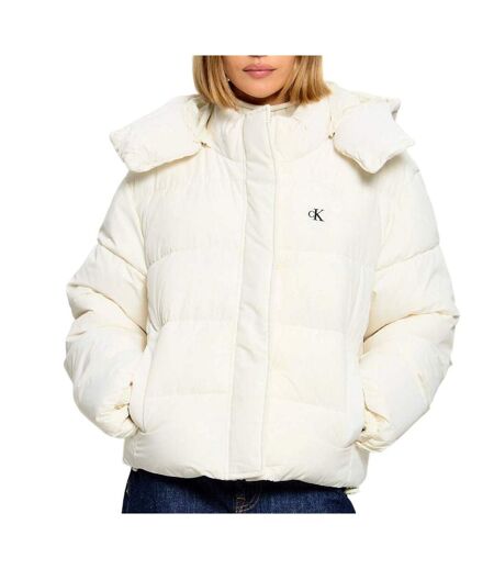Doudoune beige femme calvin klein jeans matte