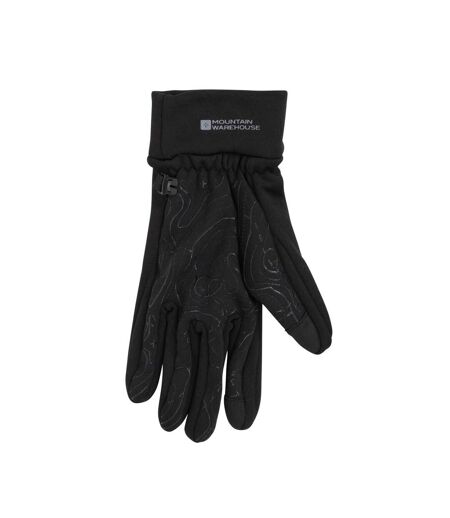 Unisex Adult Grippi Fleece Lined Active Cycling Gloves Black Mountain Warehouse