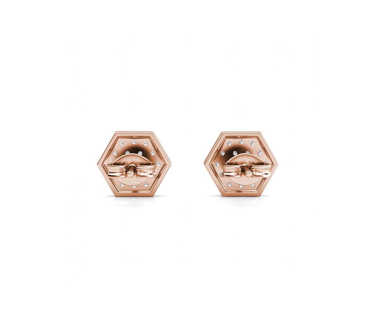 Boucles d'oreilles Hexagon, Zircon Blanc-5