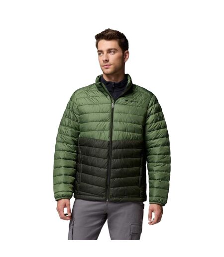 Mens Fosters Patterned Insulated Insulated Puffer Jacket Green Black Columbia