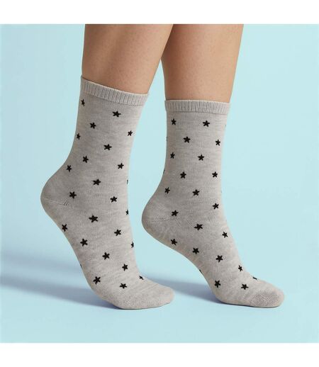 Sock Snob - 3 Paires de Chaussettes Femme Fantaisie Étoiles en Coton Douces