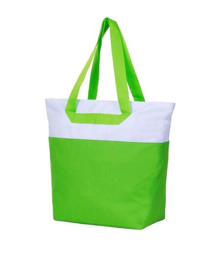 Sac de plage et de loisirs - SH4131 - vert lime et blanc