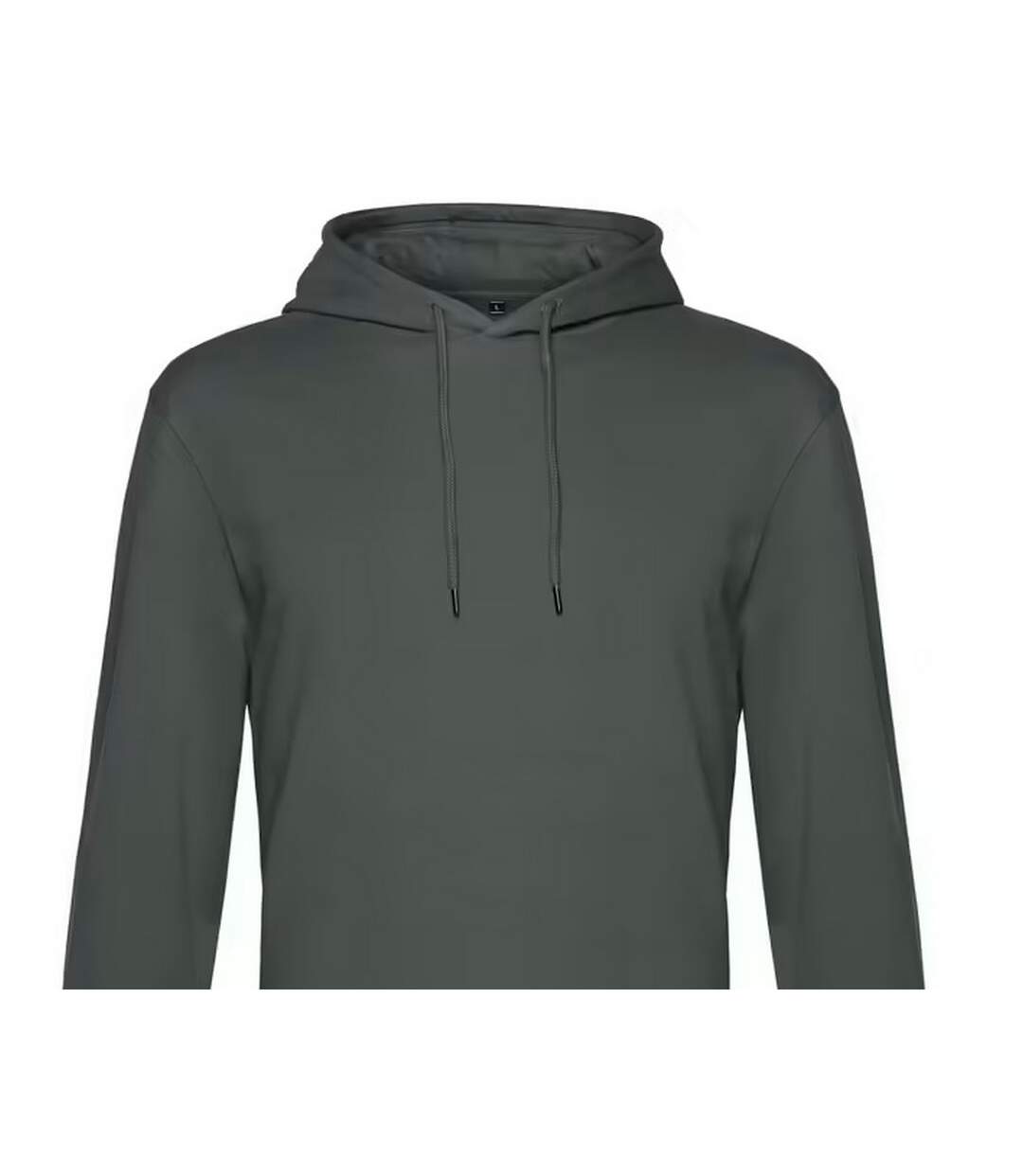 Sweat À Capuche Motif/style Uni Homme Gris Kaki B&C-2