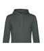 Sweat À Capuche Motif/style Uni Homme Gris Kaki B&C-2