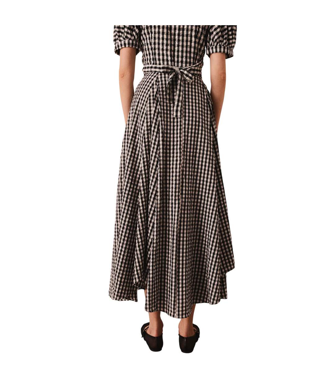 Womens/ladies Checked Godet Maxi Skirt Black Cath Kidston-3
