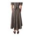 Womens/ladies Checked Godet Maxi Skirt Black Cath Kidston-3